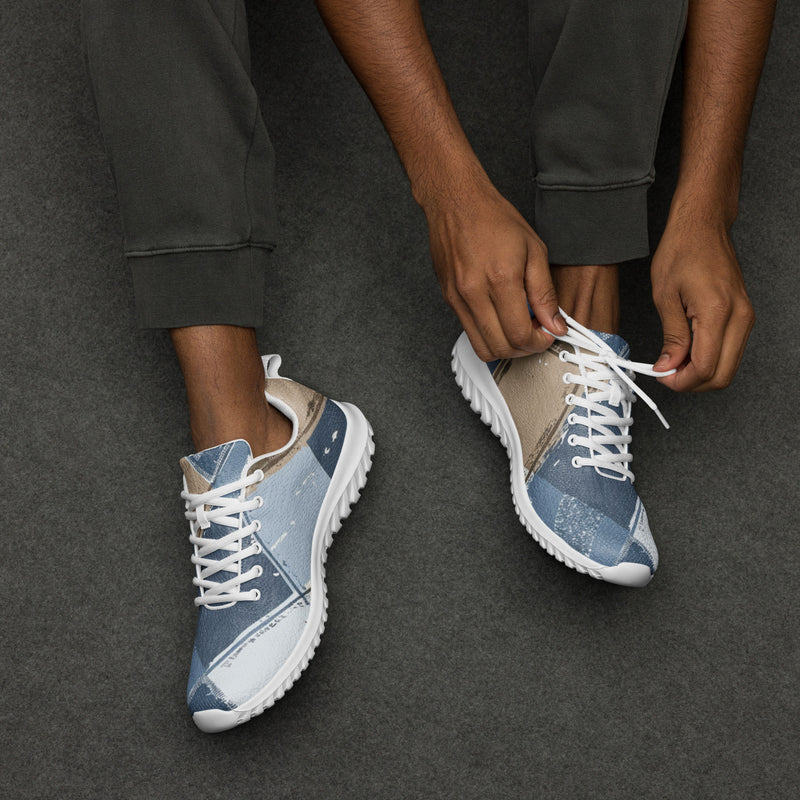 Blue Denim Patch Athletic #152 - Opposite Side | HA!LO Canvas Sneakers