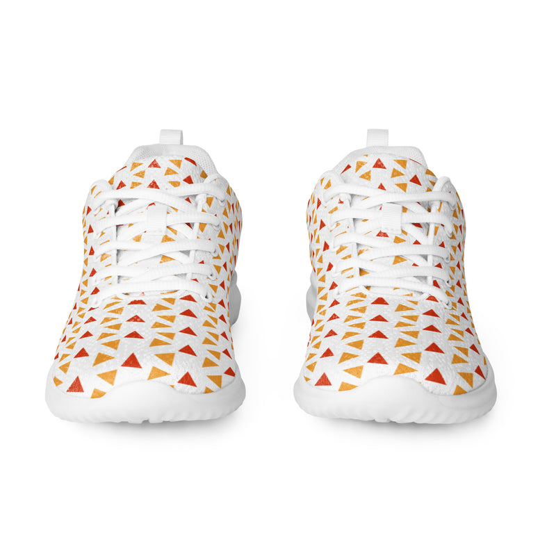 Peach Chevron Athletic #160 - Front View | HA!LO Canvas Sneakers