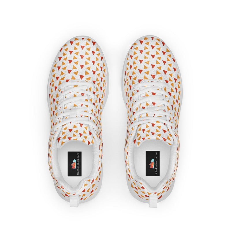 Peach Chevron Athletic #160 - Back View | HA!LO Canvas Sneakers