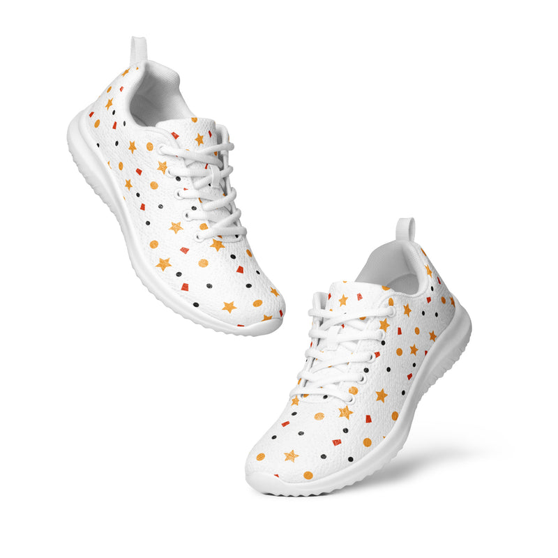 Gold Star Scatter Athletic #162 - Top Down View | HA!LO Canvas Sneakers