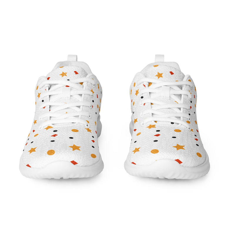 Gold Star Scatter Athletic #162 - Front View | HA!LO Canvas Sneakers