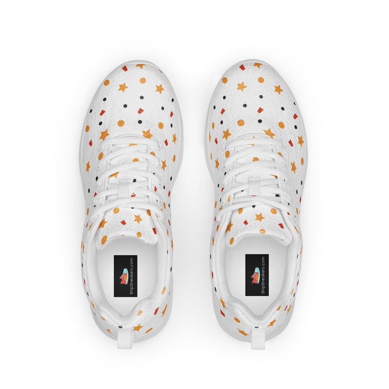 Gold Star Scatter Athletic #162 - Back View | HA!LO Canvas Sneakers