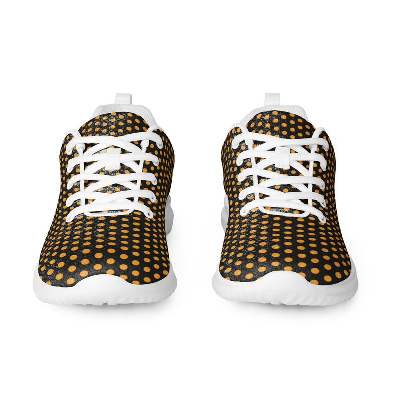 Olive Polka Dot Athletic #163 - Front View | HA!LO Canvas Sneakers