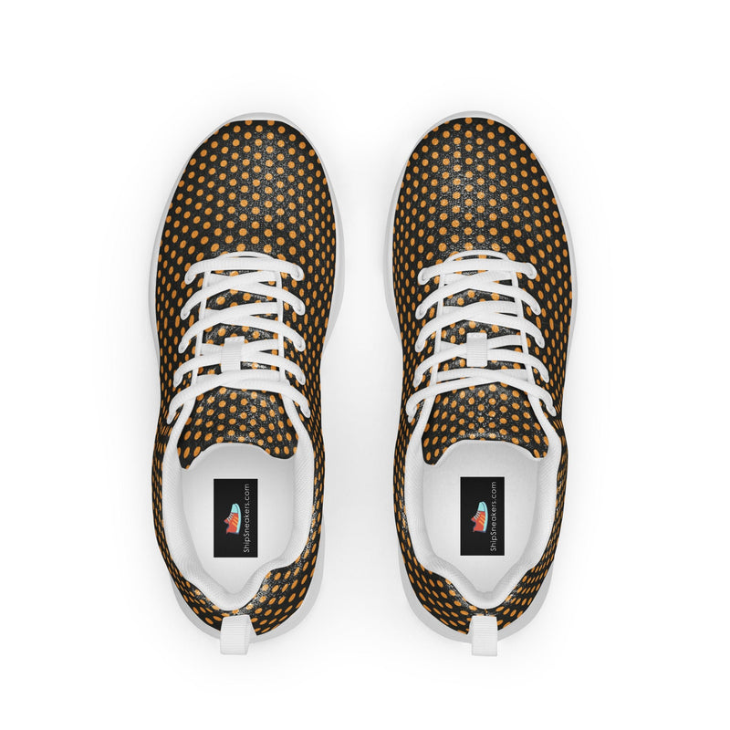 Olive Polka Dot Athletic #163 - Back View | HA!LO Canvas Sneakers