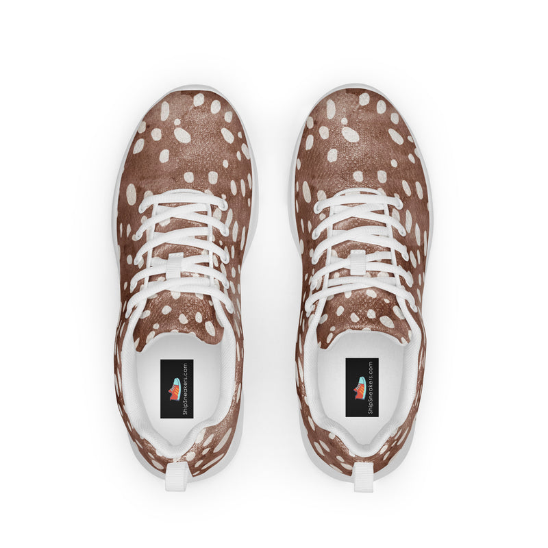 Brown Animal Spot Athletic #171 - Back View | HA!LO Canvas Sneakers