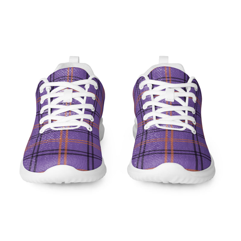 Amber Plaid Athletic #179 - Front View | HA!LO Canvas Sneakers