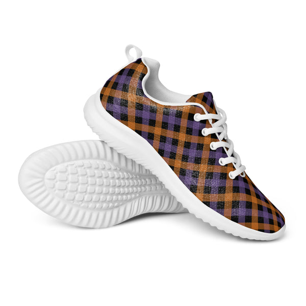 HA!LO Sunset Plaid — Men's Canvas Athletic Sneaker