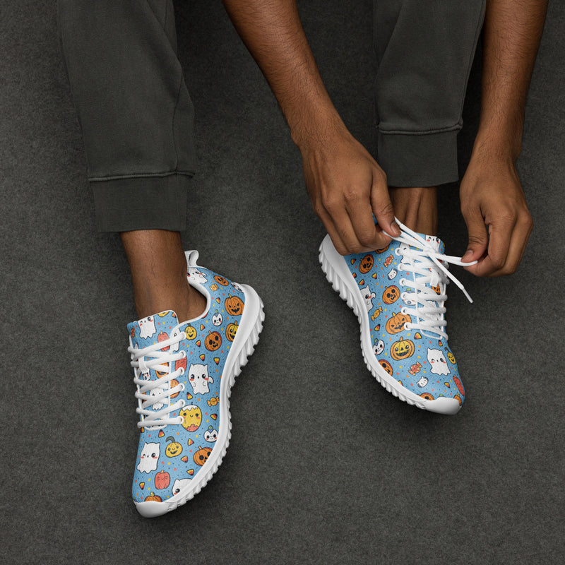 Blue Emoji Paw Athletic #190 - Opposite Side | HA!LO Canvas Sneakers