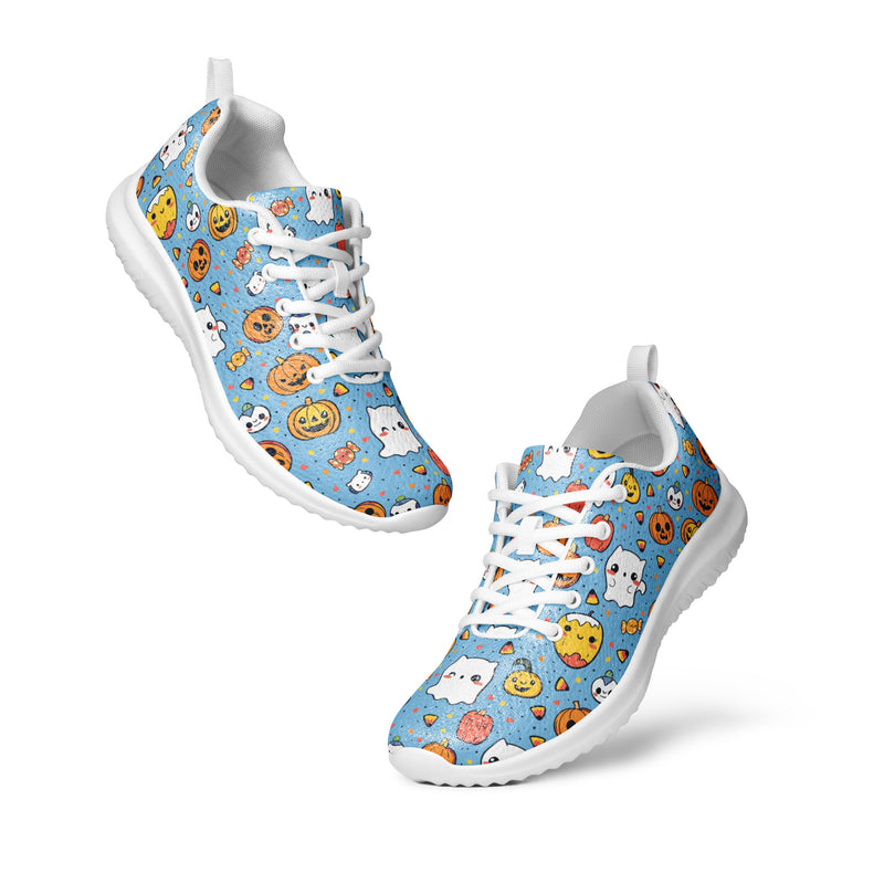 Blue Emoji Paw Athletic #190 - Top Down View | HA!LO Canvas Sneakers