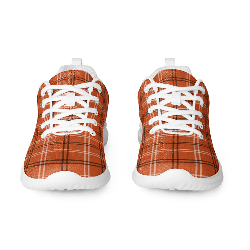 Blue Pink Check Athletic #199 - Front View | HA!LO Canvas Sneakers