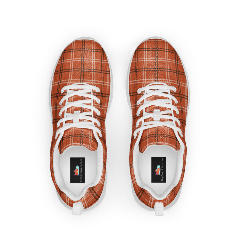 Blue Pink Check Athletic #199 - Back View | HA!LO Canvas Sneakers
