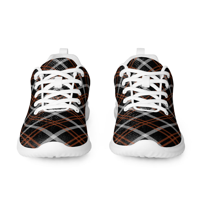 Black Check Athletic #201 - Front View | HA!LO Canvas Sneakers
