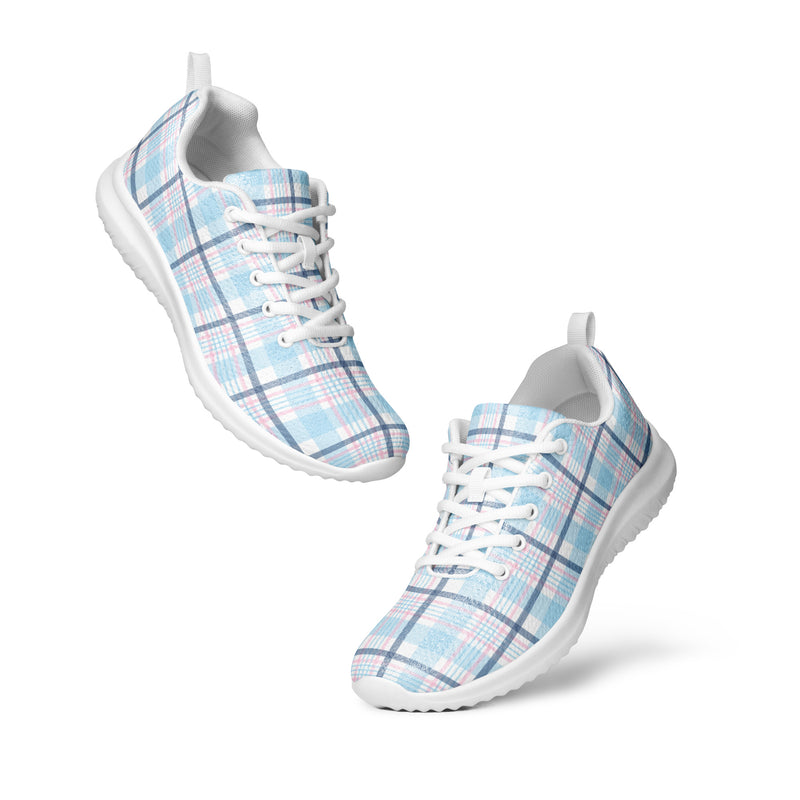 Chambray Plaid Athletic #206 - Top Down View | HA!LO Canvas Sneakers
