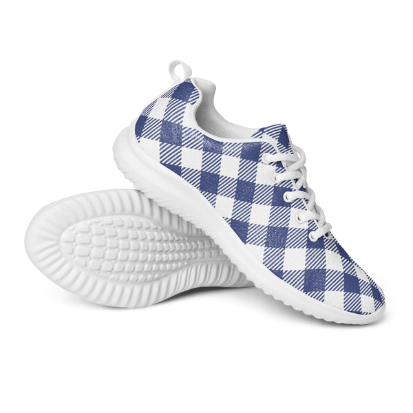 HA!LO Navy Gingham — Men's Canvas Athletic Sneaker