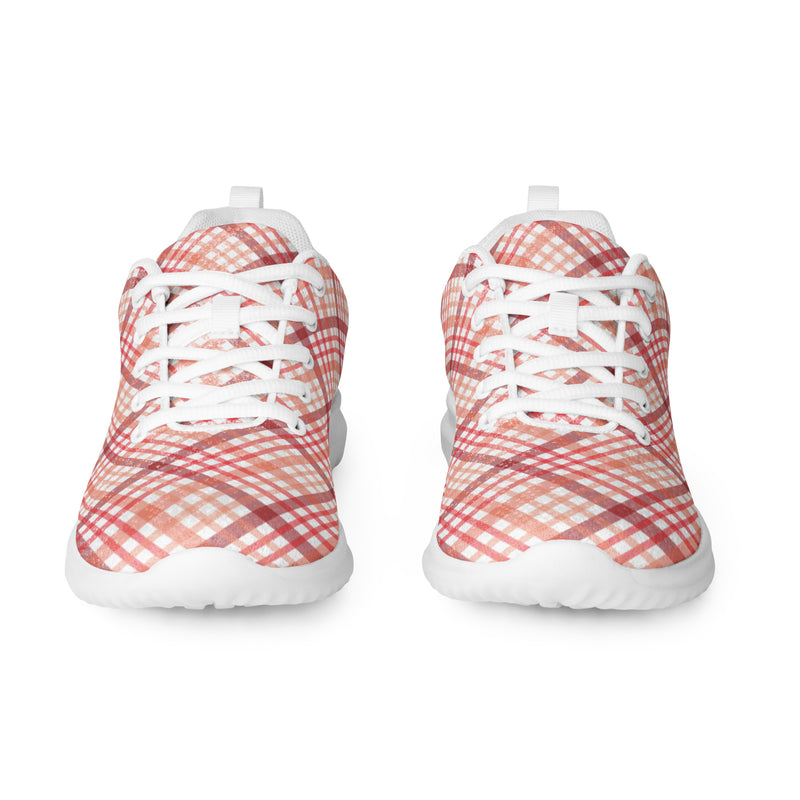 Rose Grid Athletic #220 - Front View | HA!LO Canvas Sneakers