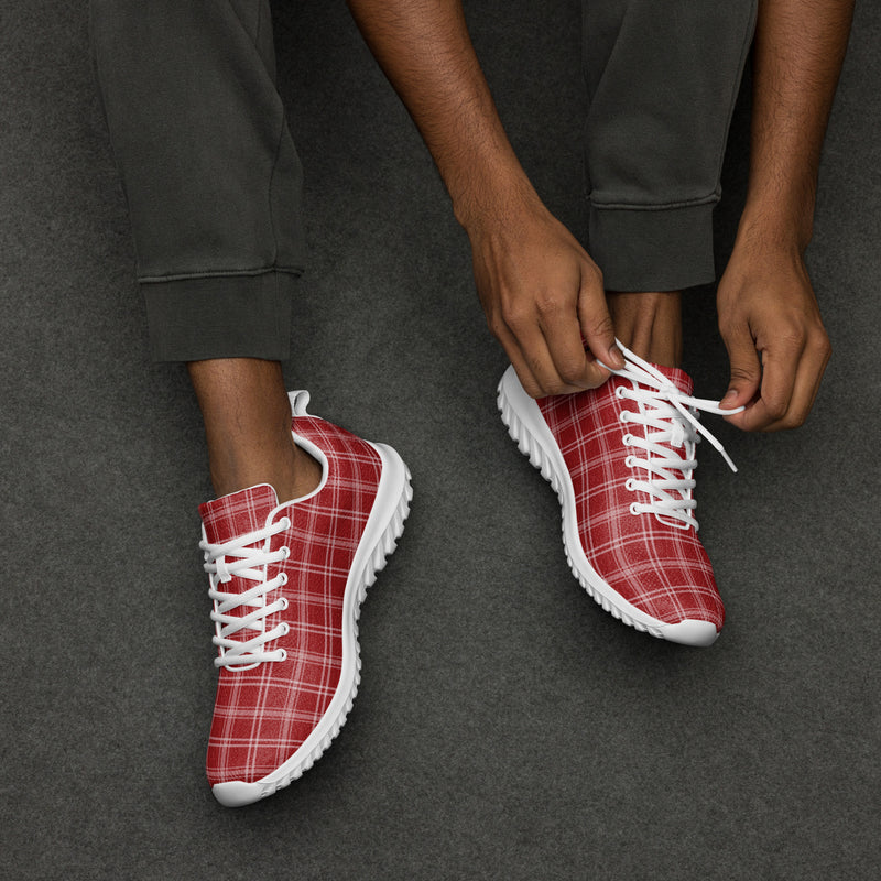 Cranberry Plaid Athletic #226 - Opposite Side | HA!LO Canvas Sneakers