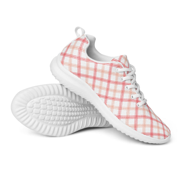 HA!LO Blush Plaid — Men's Canvas Athletic Sneaker