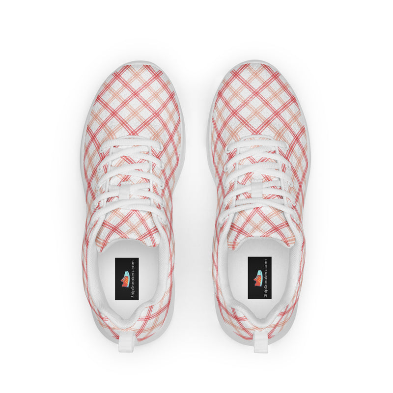 Blush Plaid Athletic #227 - Back View | HA!LO Canvas Sneakers