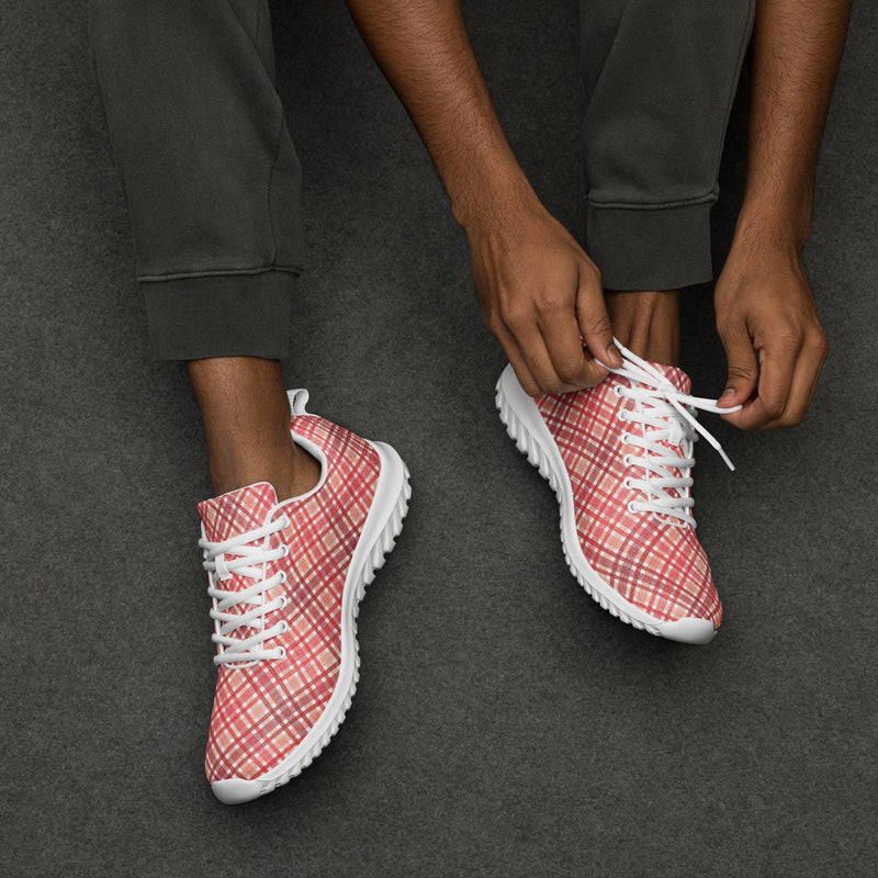 Red Plaid Athletic #228 - Opposite Side | HA!LO Canvas Sneakers