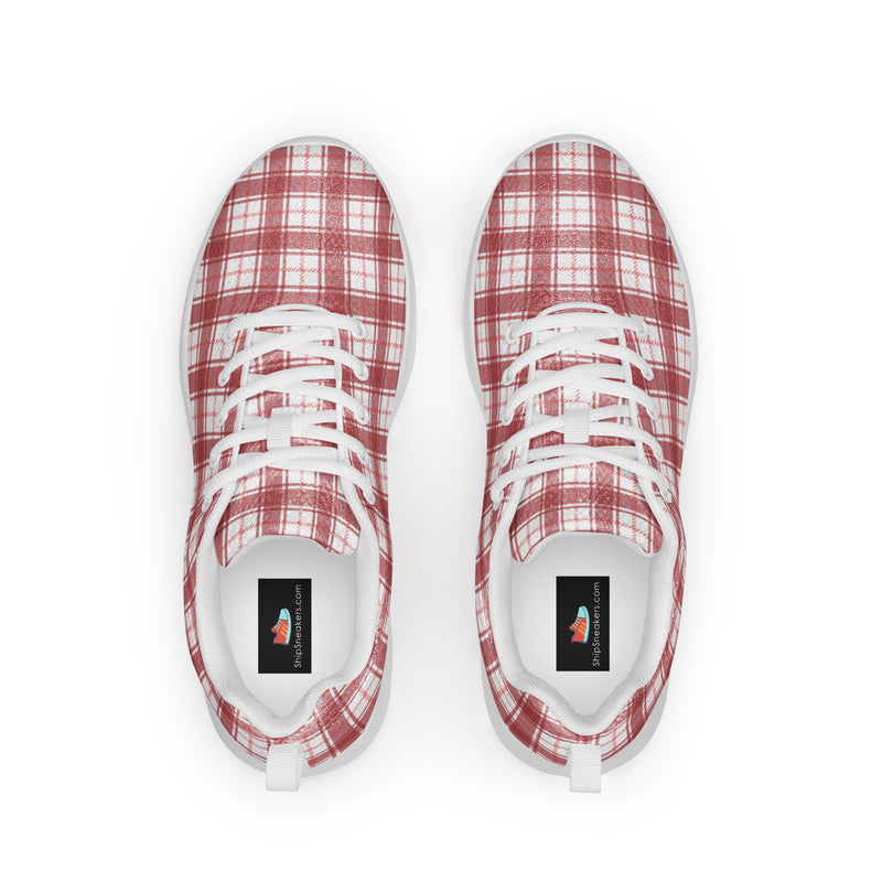 Rose Plaid Athletic #230 - Back View | HA!LO Canvas Sneakers