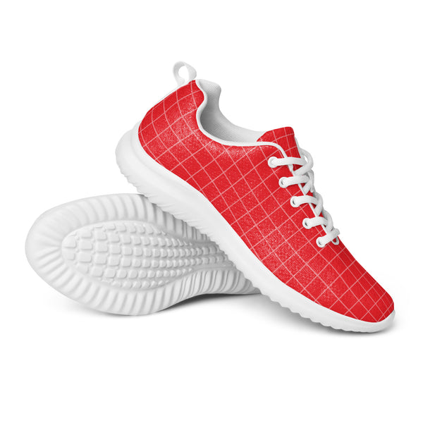 HA!LO Red Grid — Men's Canvas Athletic Sneaker