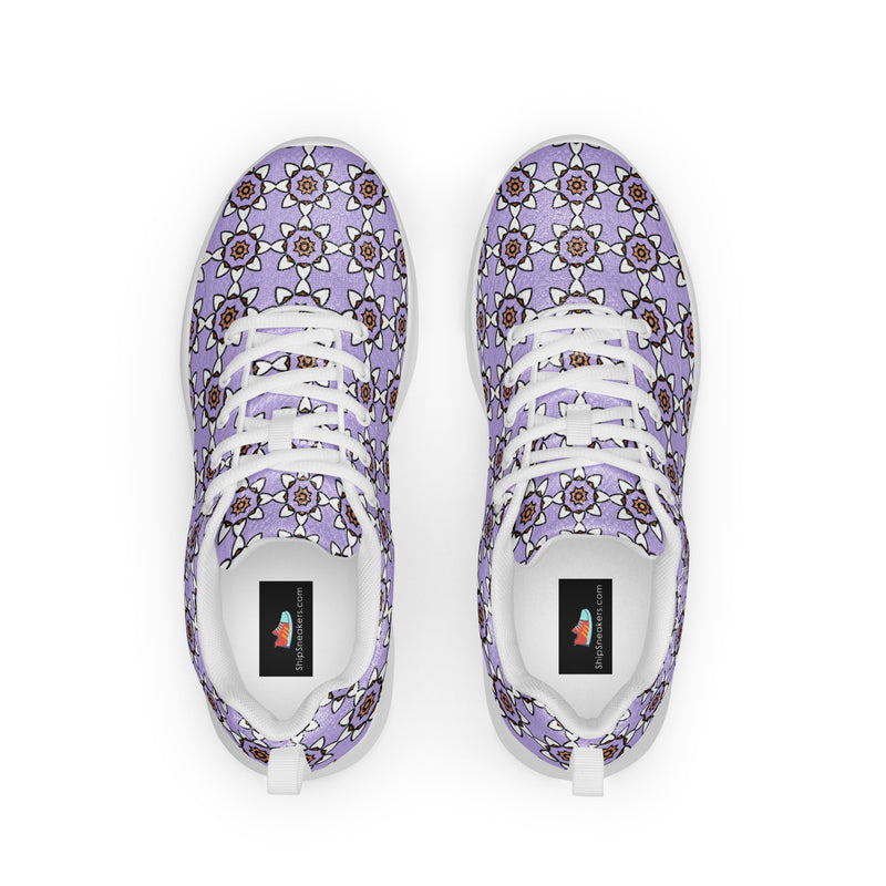 Purple Medallion Athletic #235 - Back View | HA!LO Canvas Sneakers