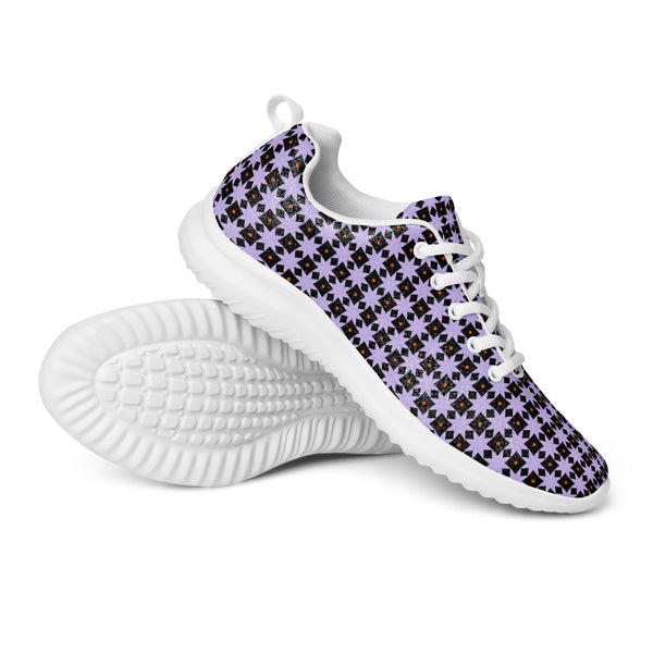HA!LO Purple Houndstooth — Men's Canvas Athletic Sneaker