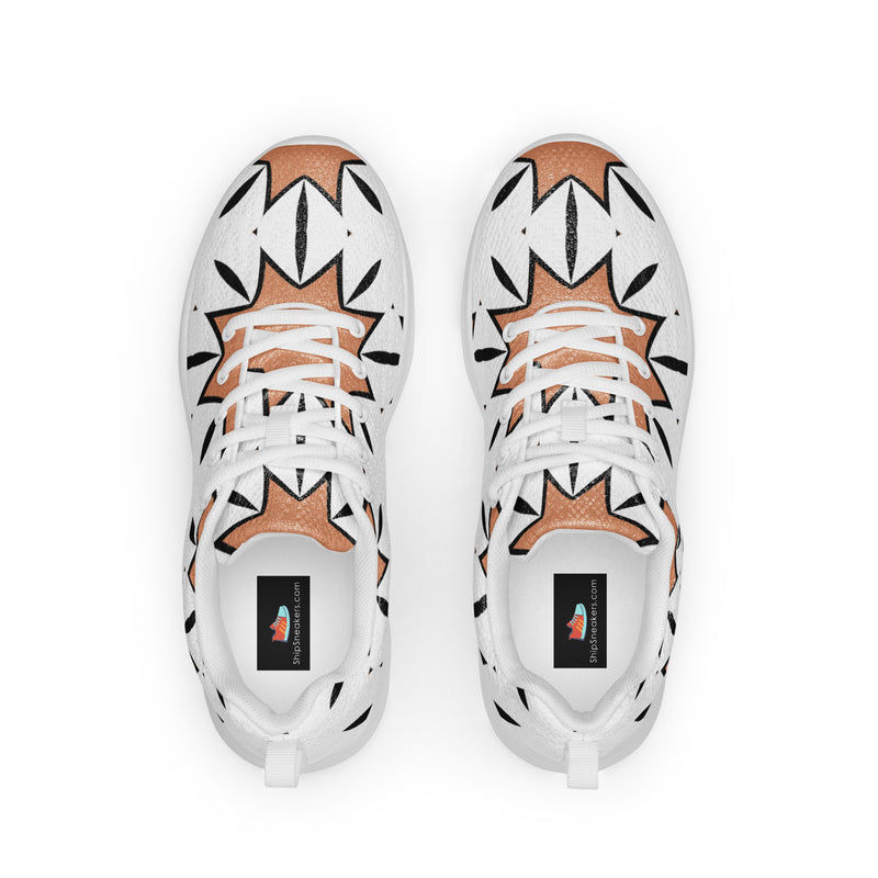 White Starburst Athletic #240 - Back View | HA!LO Canvas Sneakers