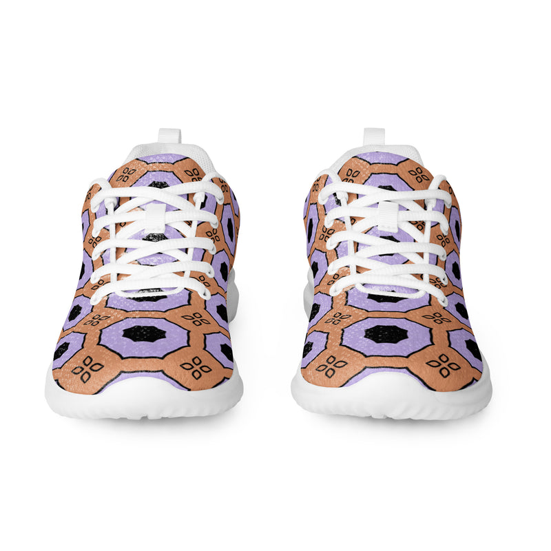 Purple Circle Athletic #241 - Front View | HA!LO Canvas Sneakers
