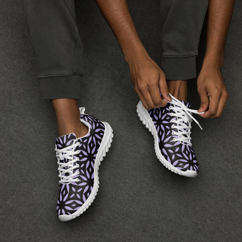 Navy Flower Athletic #243 - Opposite Side | HA!LO Canvas Sneakers