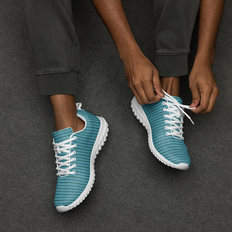 Teal Stripe Athletic #247 - Opposite Side | HA!LO Canvas Sneakers