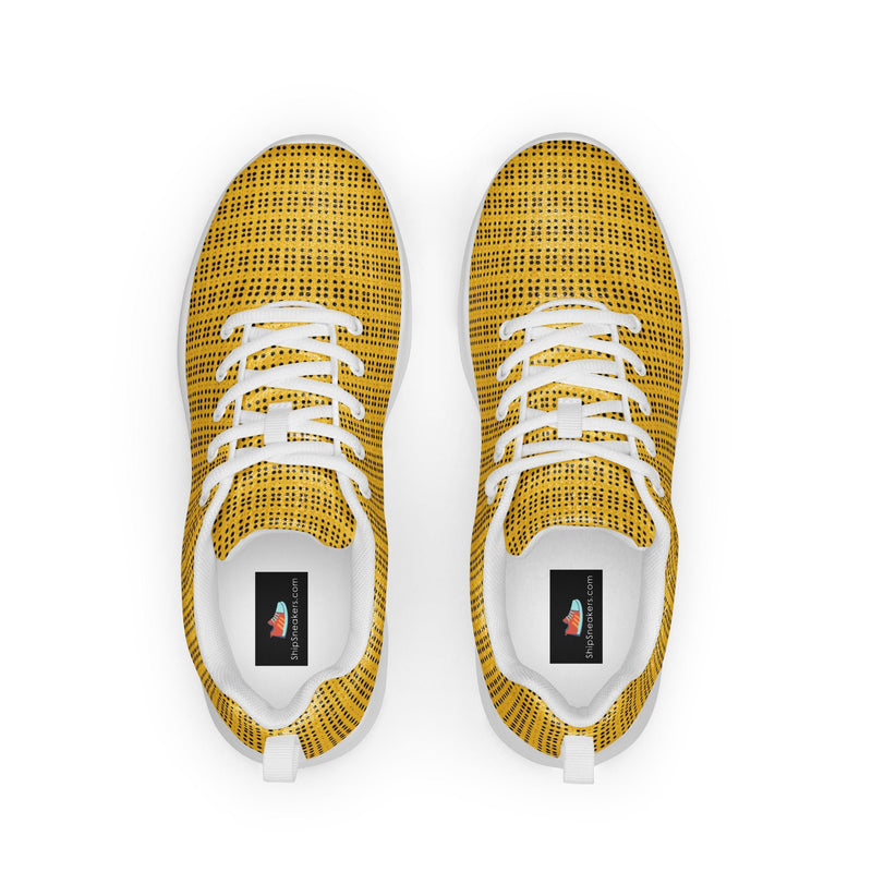 Gold Lattice Athletic #249 - Back View | HA!LO Canvas Sneakers