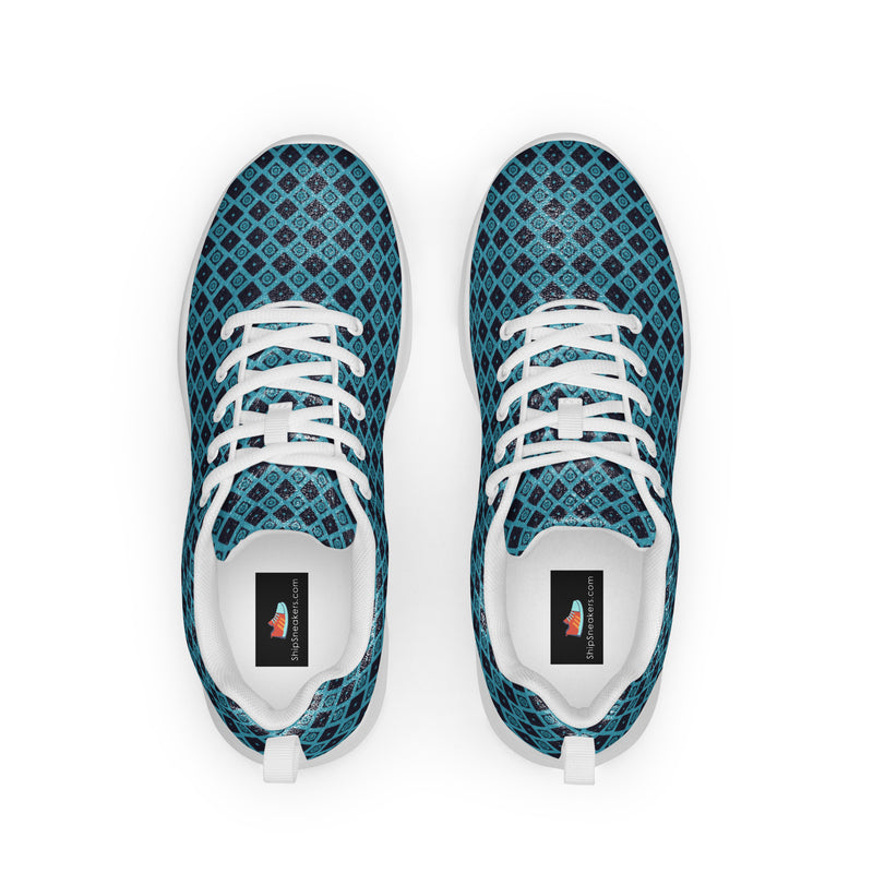 Teal Circle Athletic #250 - Back View | HA!LO Canvas Sneakers