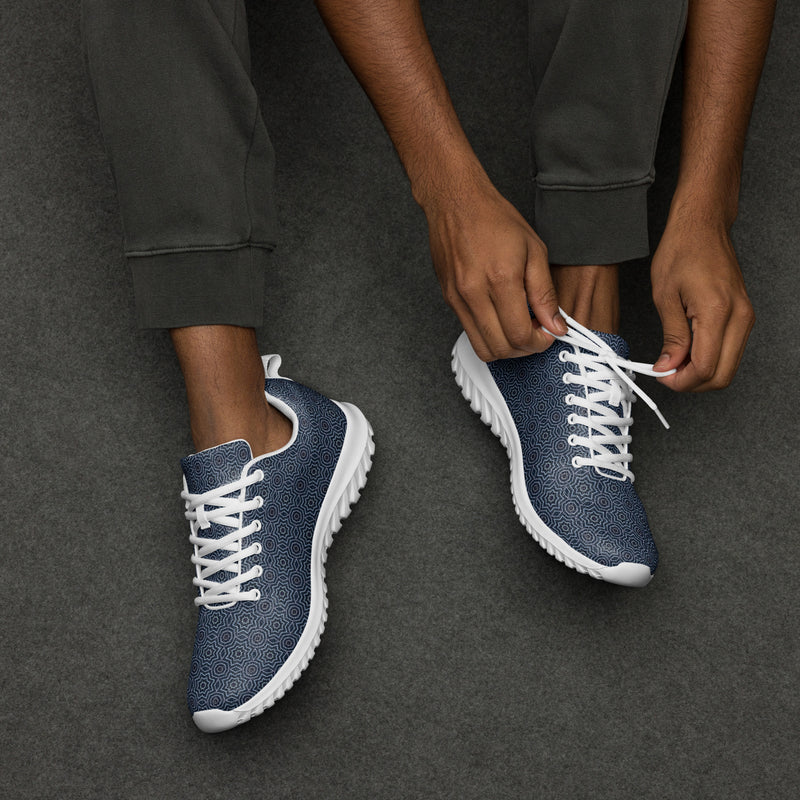 Navy Texture Athletic #251 - Opposite Side | HA!LO Canvas Sneakers