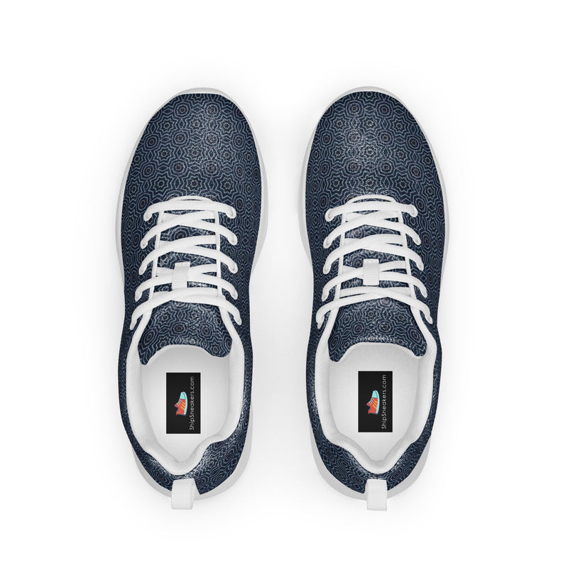 Navy Texture Athletic #251 - Back View | HA!LO Canvas Sneakers