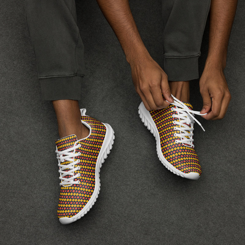 Brown Grid Athletic #254 - Opposite Side | HA!LO Canvas Sneakers