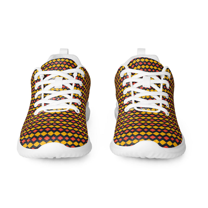 Brown Grid Athletic #254 - Front View | HA!LO Canvas Sneakers