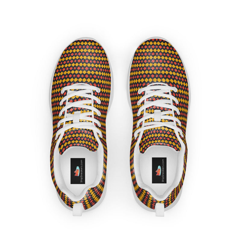 Brown Grid Athletic #254 - Back View | HA!LO Canvas Sneakers
