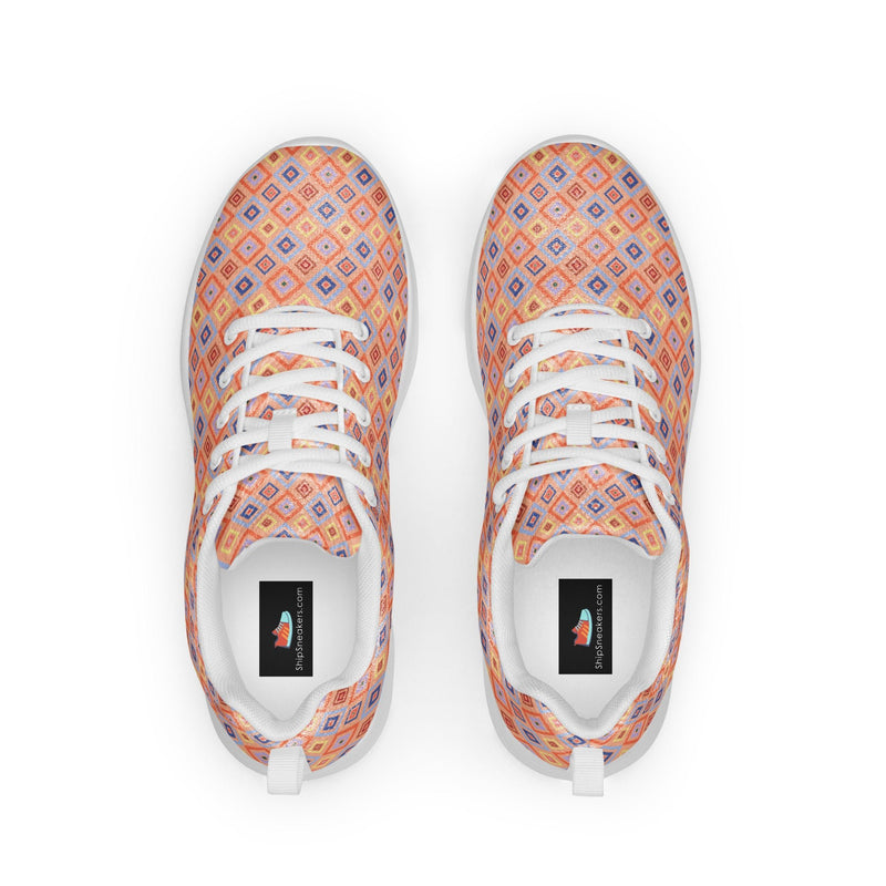 Peach Tile Athletic #259 - Back View | HA!LO Canvas Sneakers