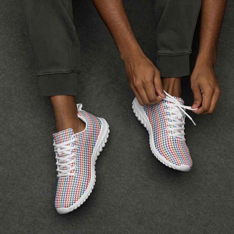 Rainbow Stripe Thin Athletic #260 - Opposite Side | HA!LO Canvas Sneakers