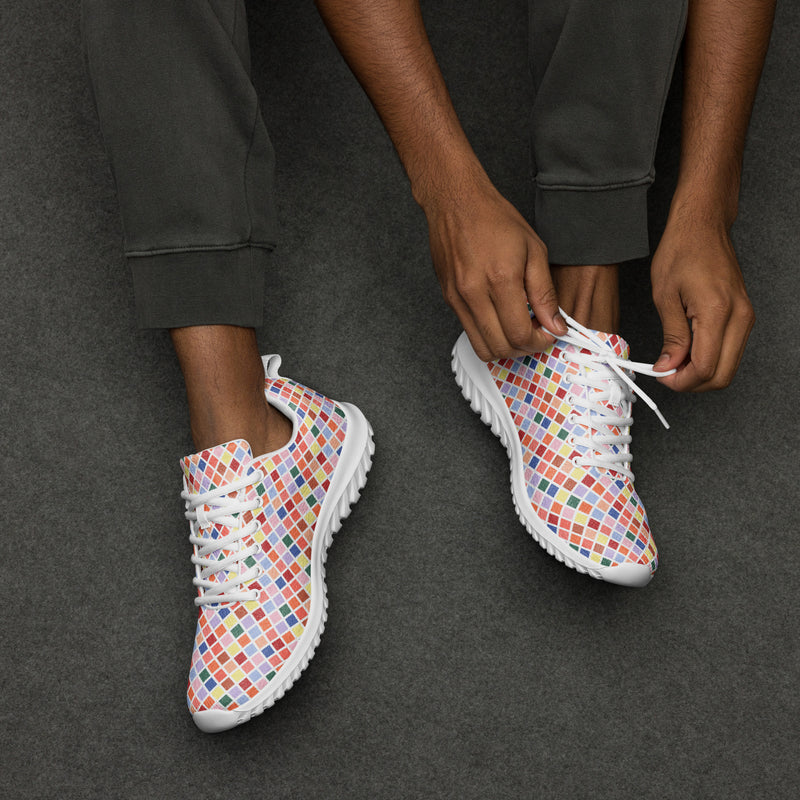 Colorful Tile Athletic #261 - Opposite Side | HA!LO Canvas Sneakers