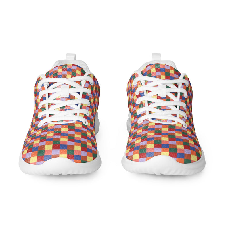 Orange Chevron Athletic #262 - Front View | HA!LO Canvas Sneakers