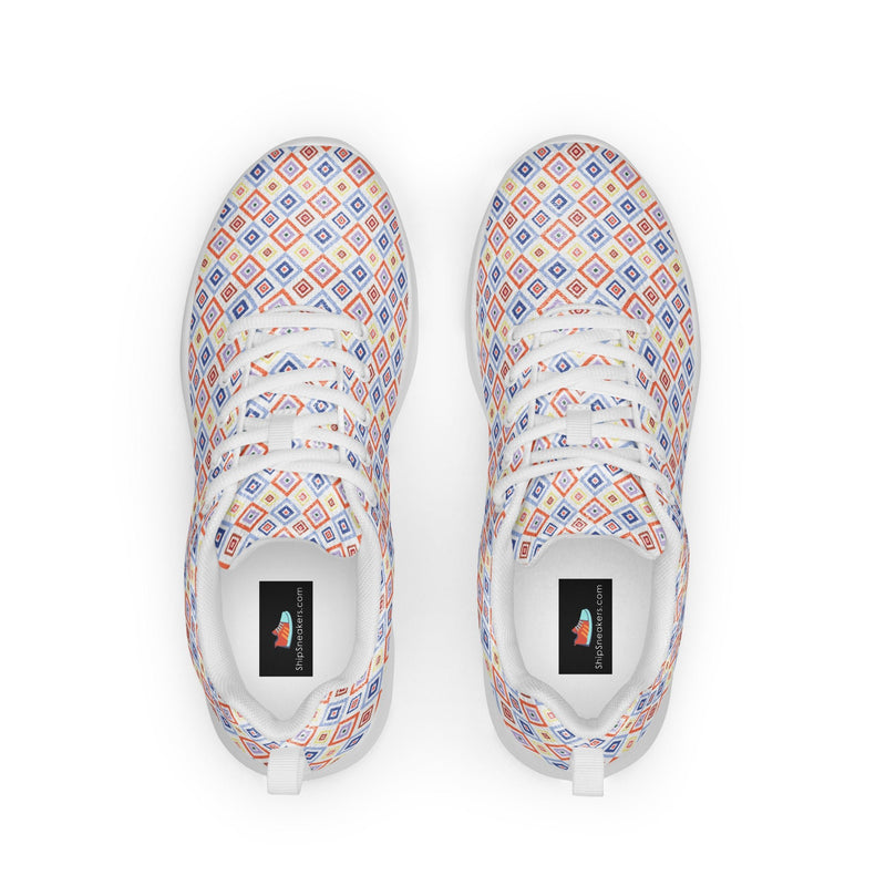 Pastel Tile Athletic #263 - Back View | HA!LO Canvas Sneakers
