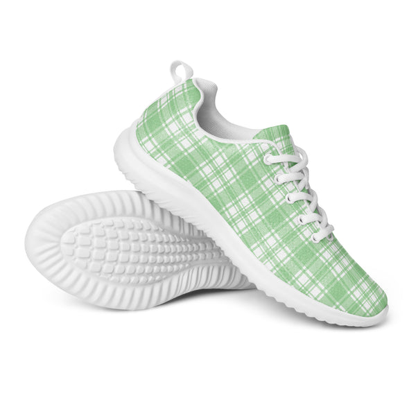 HA!LO Green Gingham — Men's Canvas Athletic Sneaker