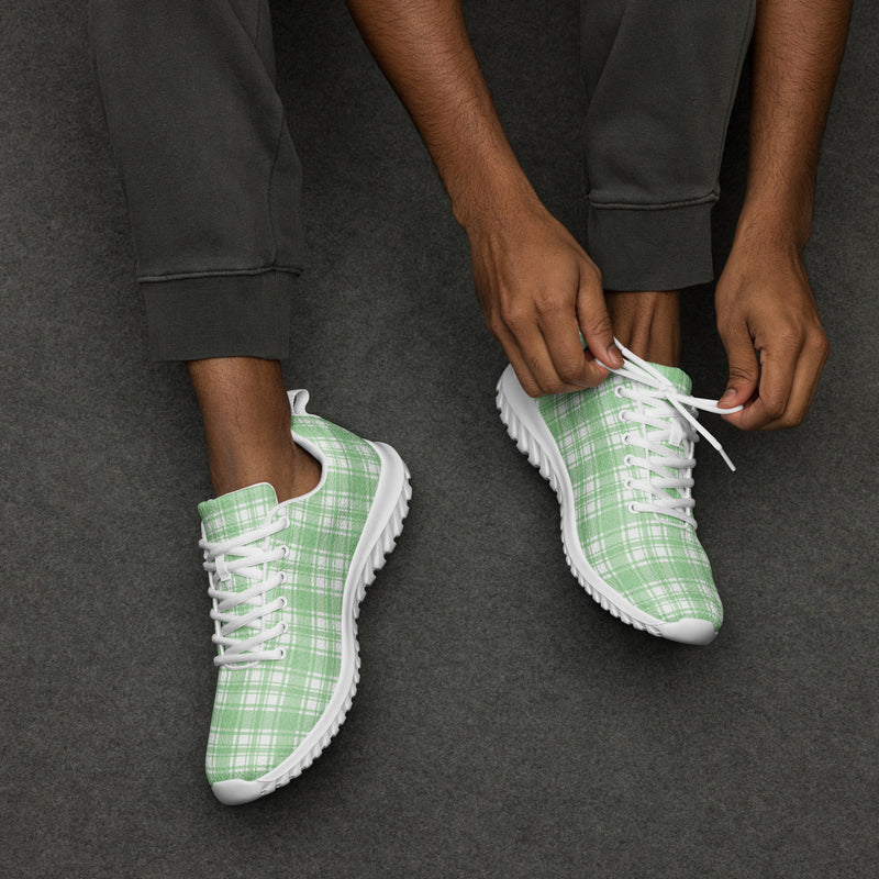 Green Gingham Athletic #270 - Opposite Side | HA!LO Canvas Sneakers