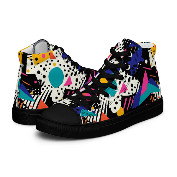 HA!LO Neon Splash #151 Men’s Canvas High Top Sneakers