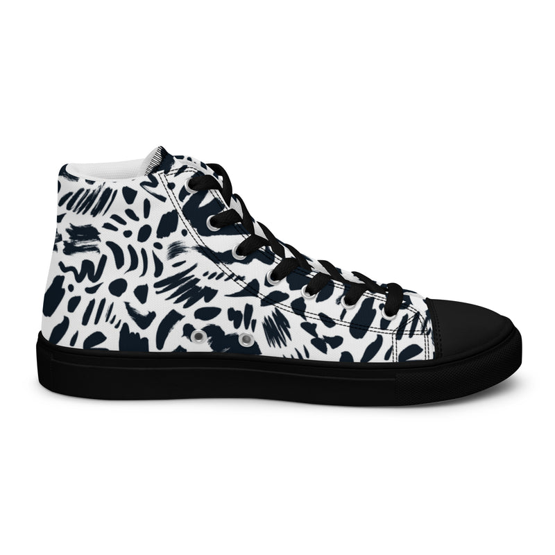 Cow Print High Top #128 - Sole Detail | HA!LO Canvas Sneakers