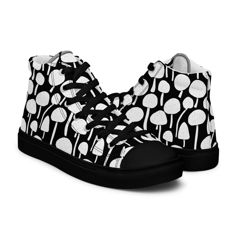 Black Tree High Top #141 - Top Down View | HA!LO Canvas Sneakers