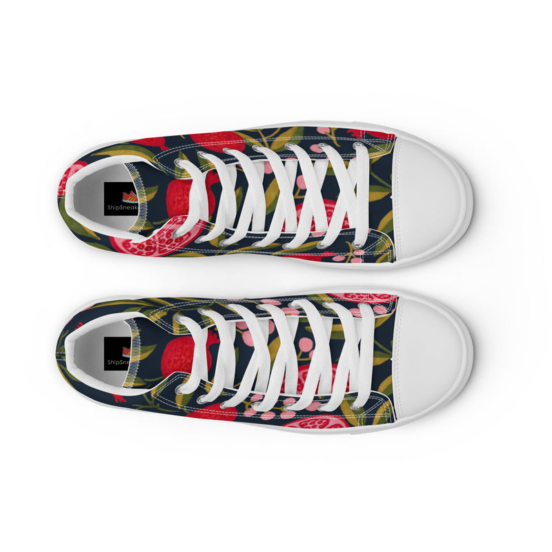 Rose Garden High Top #4 - Close Up Detail | HA!LO Canvas Sneakers