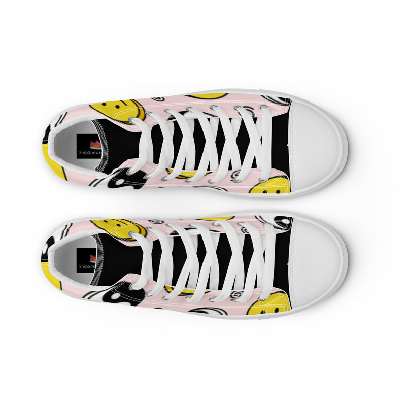 Smiley Yin Yang High Top #5 - Lifestyle Shot | HA!LO Canvas Sneakers